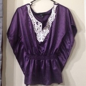 Purple And white shirt